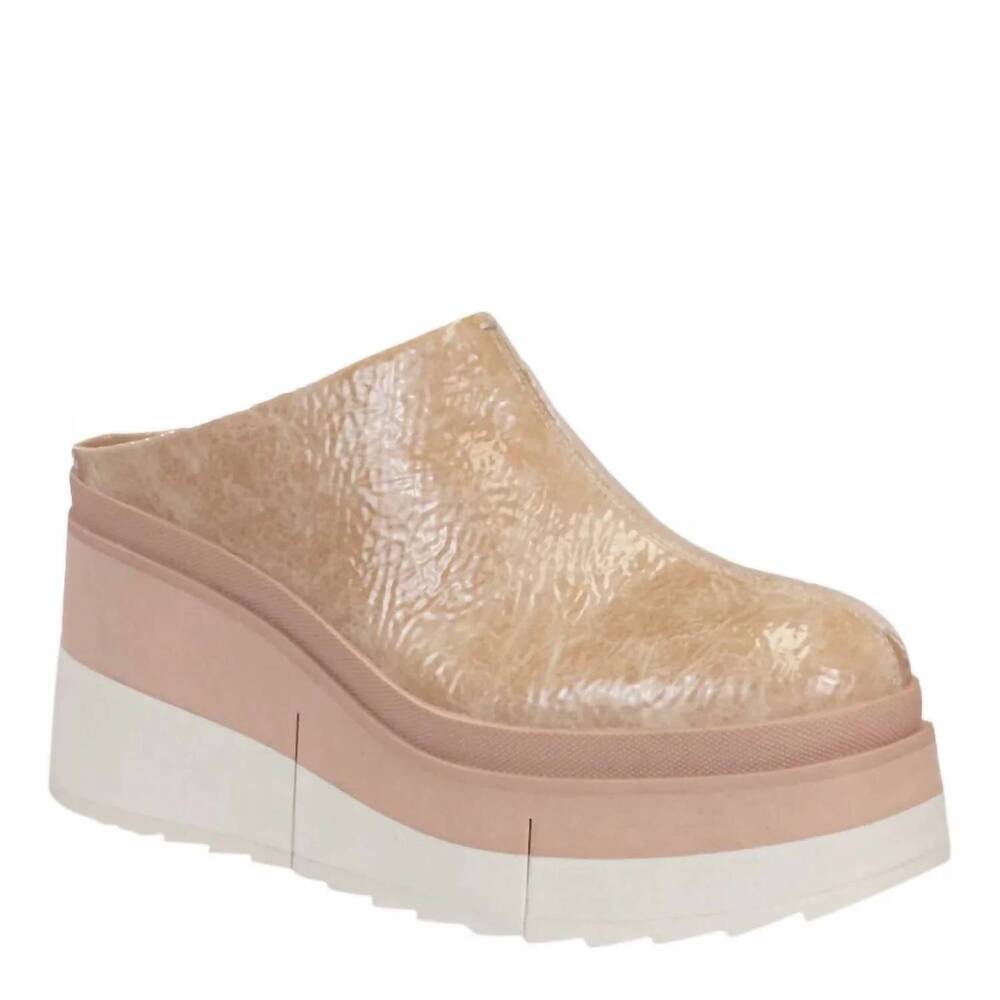 NEW COACH women's flow platform sandal in beige